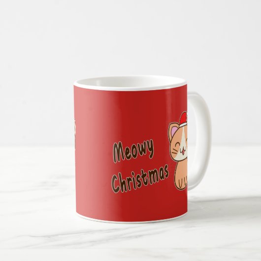 Meowy Christmas Kaffeetasse (VorderseiteRechts)