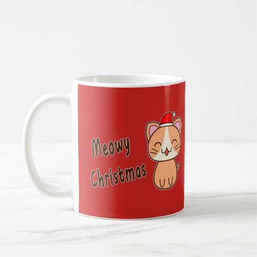 Meowy Christmas Kaffeetasse (Links)