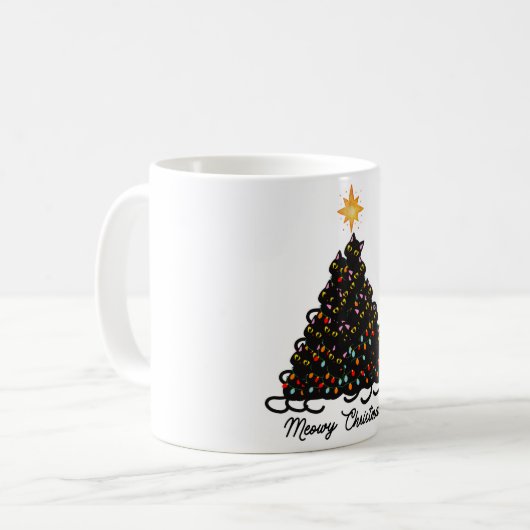 Meowy Christmas Kaffeetasse (Vorderseite Links)
