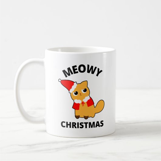 Meowy Christmas Kaffeetasse (Links)