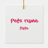 Meowy Christmas | Katzenliebhaber | Schwarzkatze Keramikornament (Rückseite)