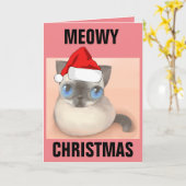 MEOWY CHRISTMAS KATZKARTEN KARTE (Gelbe Blume)