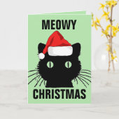 MEOWY CHRISTMAS KATZKARTEN KARTE (Gelbe Blume)