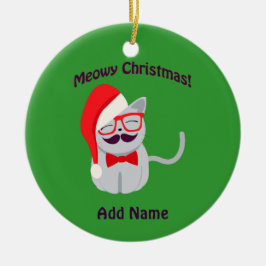 Meowy Christmas! Keramikornament