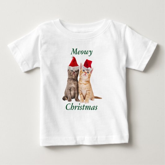 Meowy Christmas Kitten Baby Shirt (Vorderseite)