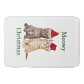 Meowy Christmas Kitten Bath Mat Badematte (Vorderseite)