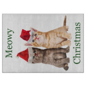 Meowy Christmas Kitten Cutting Board Schneidebrett (Vorderseite)
