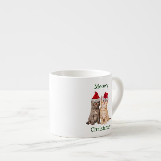 Meowy Christmas Kitten Espresso Tasse (Vorderseite Rechts)