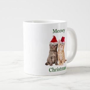 Meowy Christmas Kitten Jumbo Tasse