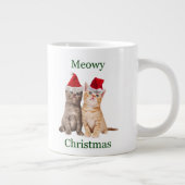 Meowy Christmas Kitten Jumbo Tasse (Rechts)