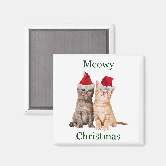 Meowy Christmas Kitten Magnet (Vorderseite/Rückseite)
