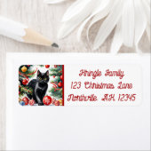 Meowy Christmas Kitten Rücksendeadresse (Insitu)