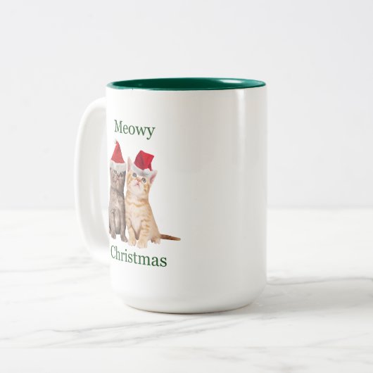 Meowy Christmas Kitten Tasse (Vorderseite Links)