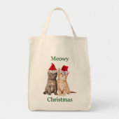 Meowy Christmas Kitten Tote Bag Tragetasche (Vorne)