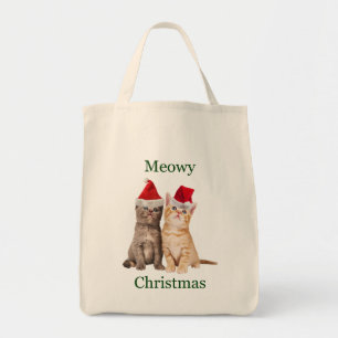 Meowy Christmas Kitten Tote Bag Tragetasche