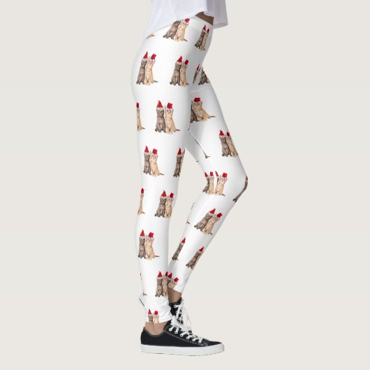 Meowy Christmas Kittens Leggings (Rechts)