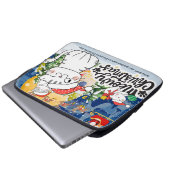 Meowy Christmas Laptopschutzhülle (Vorne Knopf)