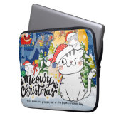 Meowy Christmas Laptopschutzhülle (Vorderseite Links)