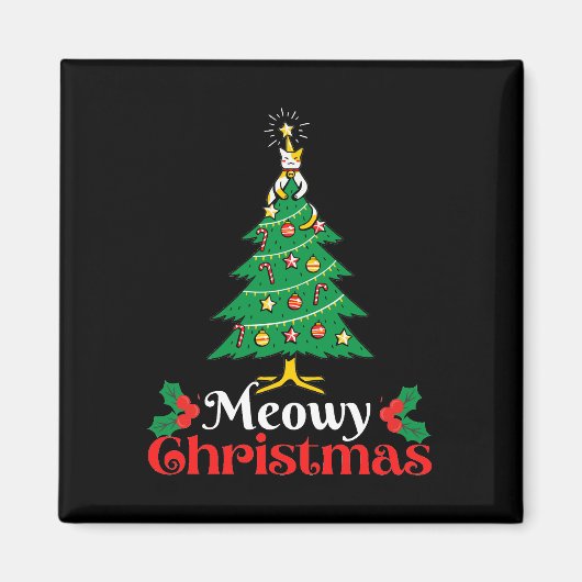 Meowy Christmas Magnet (Vorne)