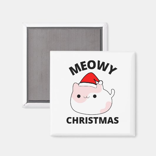 Meowy Christmas Magnet (Vorderseite/Rückseite)