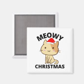Meowy Christmas Magnet (Vorderseite/Rückseite)