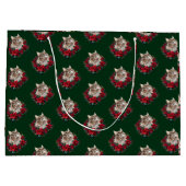 Meowy Christmas Maine Coon Cat Große Geschenktüte (Rückseite)