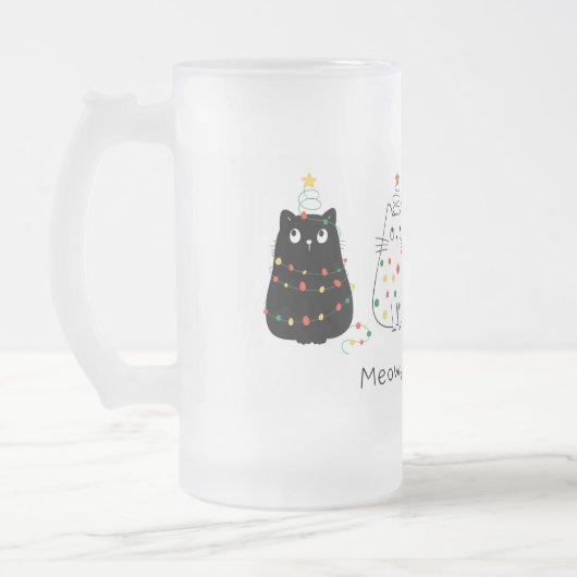 Meowy Christmas Mattglas Bierglas (Links)