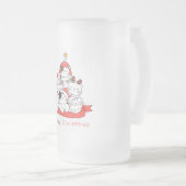 Meowy Christmas Mattiert Glass Bierbraun Tasse (VorderseiteRechts)