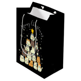 Meowy Christmas Merry Cat Tree Mittlere Geschenktüte