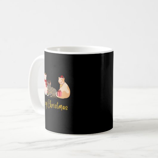 Meowy Christmas - Merry Christmas For Cat Lovers Kaffeetasse (Vorderseite Links)