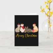 Meowy Christmas - Merry Christmas For Cat Lovers Karte (Gelbe Blume)