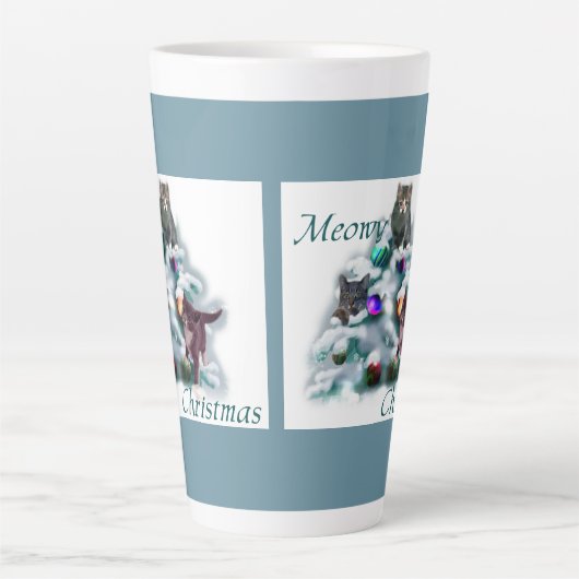 Meowy Christmas Milchtasse (Vorderseite)