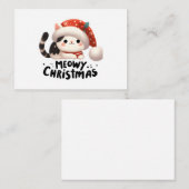 Meowy Christmas Mitteilungskarte (Vorne/Hinten)