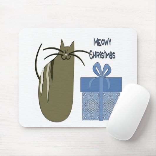 Meowy Christmas Mousepad (Mit Mouse)