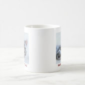 Meowy Christmas Niedlich Gray Tabby Cat Kaffeetasse (Mittel)