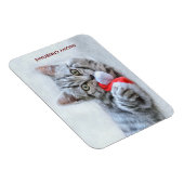 Meowy Christmas Niedlich Gray Tabby Cat Magnet (Rechte Seite)