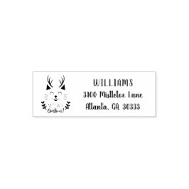 Meowy Christmas | Niedliche Cat Rücksendeadresse Permastempel