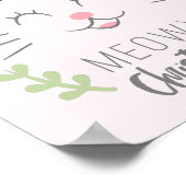 Meowy Christmas | Niedliche Katze, Antler Poster (Ecke)