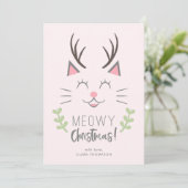 Meowy Christmas | Niedliche Katze Weihnachten (Stehend Vorderseite)