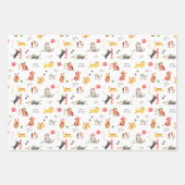 Meowy Christmas | Niedlicher Cat Pattern Urlaub Geschenkpapier Set (Vorderseite)