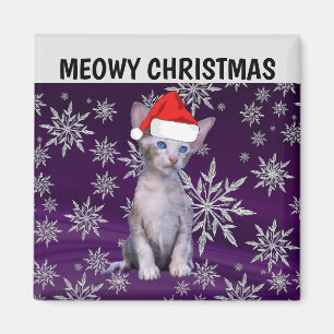 MEOWY CHRISTMAS NIEDLICHES CAT-MAGNET MAGNET