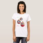 "Meowy Christmas Ornaments" T-Shirt (Vorne ganz)
