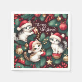 Meowy Christmas - Papier Serviette (Vorderseite)
