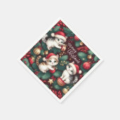 Meowy Christmas - Papier Serviette (Ecke)