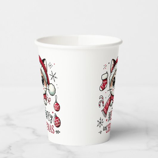 Meowy Christmas Pappbecher (Links)