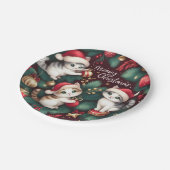 Meowy Christmas - Pappteller (Schrägansicht)