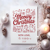 Meowy Christmas Party Feiertagskarte