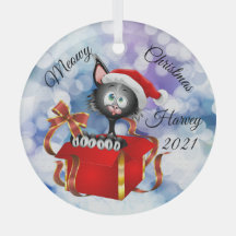 Meowy Christmas Personalisiert Cat Ornament