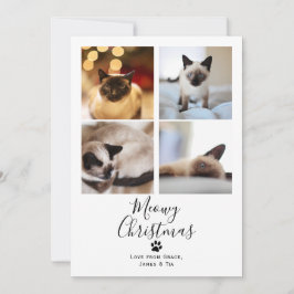 Meowy Christmas Pet Cat Weihnachtskarte Einladung