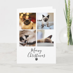 Meowy Christmas Pet Cat Weihnachtskarte Feiertagskarte